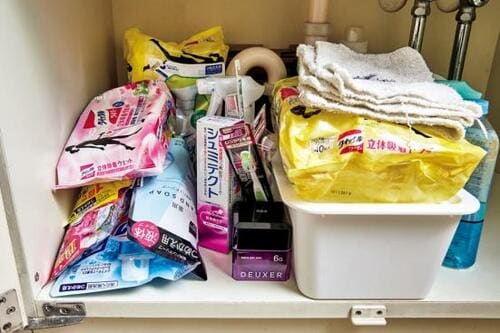 洗面台下のゴチャゴチャは引き出す収納でうまくいく イメージ