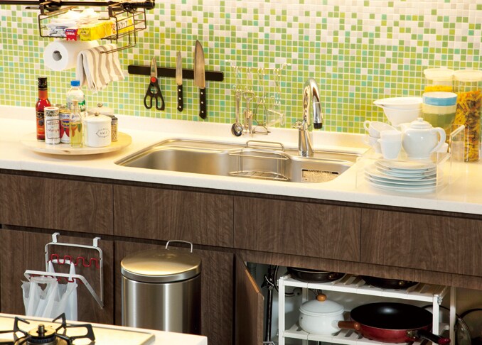 さようなら 生活感 キッチンの隠す収納アイデア 360life サンロクマル