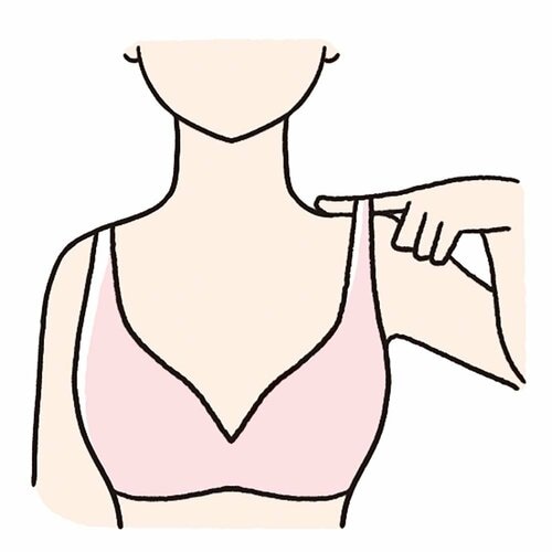 STEP3:ストラップの長さを調整する ノンワイヤーブラおすすめ イメージ