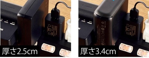 薄いほうが挿しやすい モバイルバッテリーおすすめ イメージ