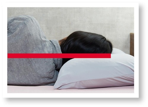 肩や首に負担をかけない枕を選びましょう イメージ