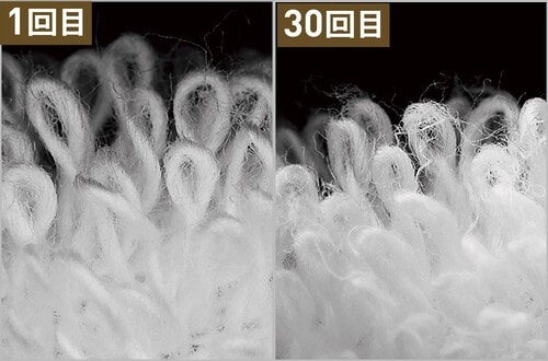 1位無印良品 しなやかバスタオル30回洗濯してもふわふわが続く イメージ4