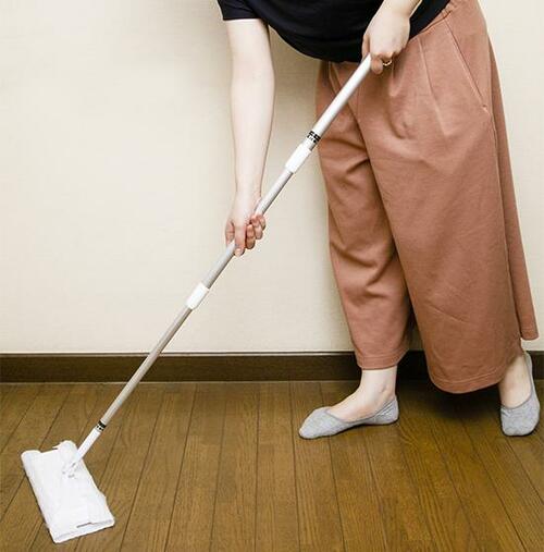 掃除機では取り切れないゴミはドライシートでサッとひと拭き イメージ