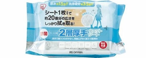 アイリスオーヤマ:フローリングモップ:ウェットシート:リビング掃除:フローリングワイパー