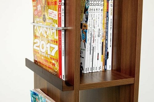 約65冊が収納できるスリムな雑誌向き収納棚 イメージ