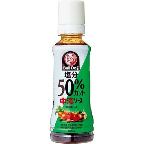 ブルドックソース:塩分50％カット 中濃ソース:調味料