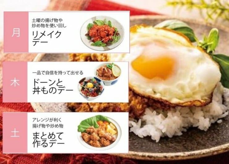 【節約ワザ】木曜は丼！曜日で献立決めたらラクになりました｜『LDK』が紹介
