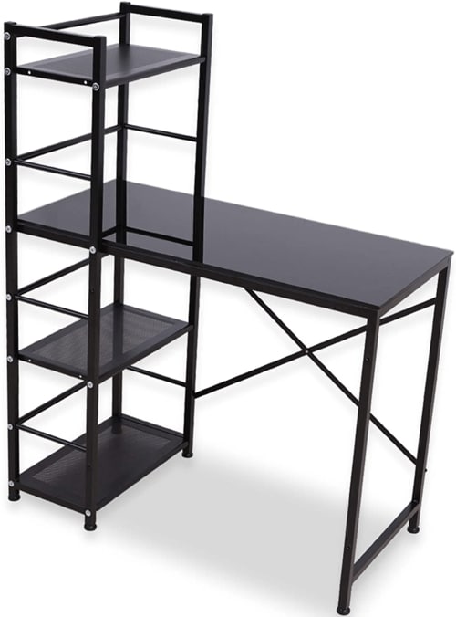 【1位】LOWYA 「パソコンデスク 収納ラック付き」 イメージ