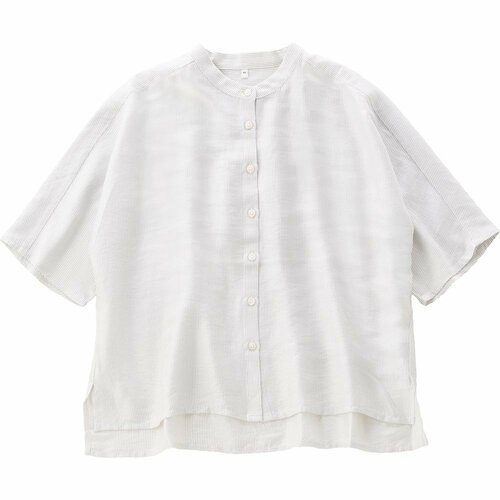 無印良品ファッション　おすすめ 無印良品 婦人 なめらか 五分袖ブラウス イメージ