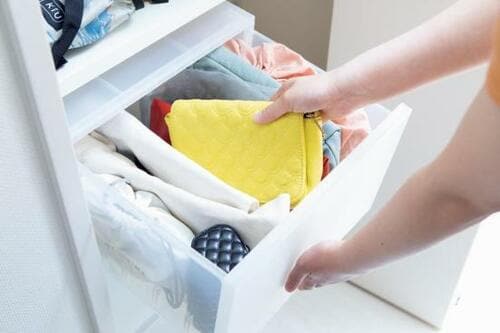 クローゼット下段配置で収納UP！カインズのシステムケース イメージ