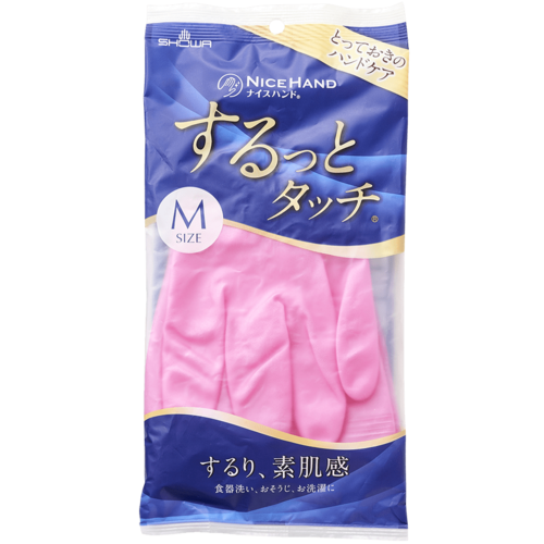 家事に使えるゴム手袋おすすめ ショーワグローブ ナイスハンド するっとタッチ イメージ