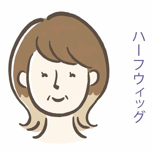 ハーフウィッグ ウィッグおすすめ イメージ