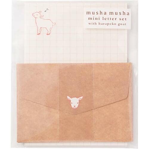 ちょっとした伝言やメッセージに！ 「musha musha ミニレターセット」 イメージ