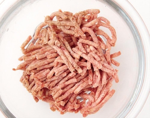 宇部フィルム NEWポリラップで保存したひき肉の画像