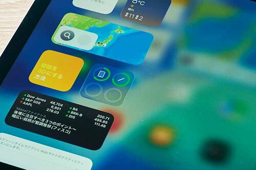 ウィジェットで充電残量がわかる iPad用タッチペンおすすめ イメージ