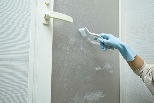 浴室ドアの凹凸面は「目地ブラシ」を！ イメージ