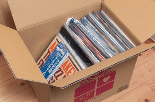 段ボールに入れる レコードメンテナンスおすすめ イメージ