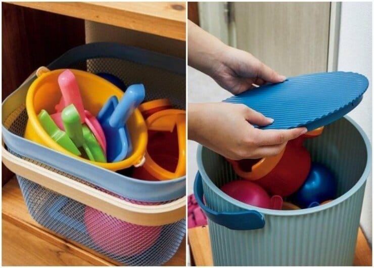 玄関をスッキリ見せるのは？ “外用おもちゃカゴ”比べてみました｜『LDK』がIKEAとオムニウッティを比較