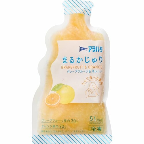 凍らせて食べるゼリー／シャーベットおすすめ アヲハタ まるかじゅり グレープフルーツ＆オレンジ イメージ