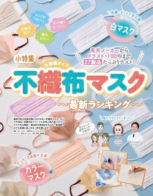 LDKが大容量の不織布マスクの人気商品をテスト 不織布マスクおすすめ イメージ