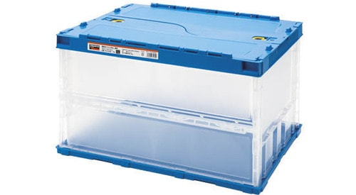 トラスコ中山:薄型 折りたたみコンテナ50L:コンテナ
