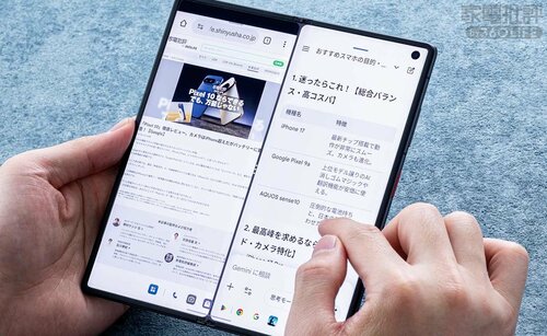 並列表示は横折りならでは ハイエンドスマホおすすめ イメージ