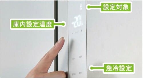 Point2：ドアを開けなくても庫内の温度管理が可能 ニトリ家電おすすめ イメージ