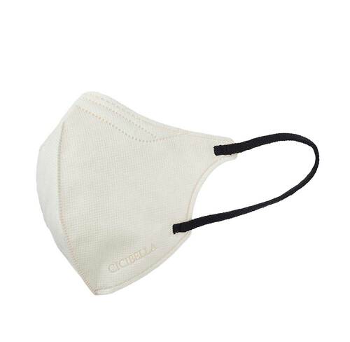 呼吸しやすいマスクおすすめ シシベラ シシベラ5Dバイカラーマスク スノーグレー 10枚入 イメージ2