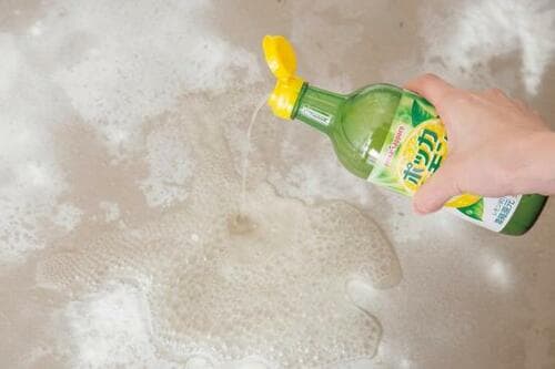 床のカルキ汚れは「レモン汁＋重曹」のぷくぷく泡が効く！ イメージ2