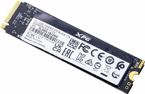4位: 【おすすめPS5増設SSD4位】ADATA「XPG GAMMIX S70BLADE」|上位と渡り合える実測値を発揮!