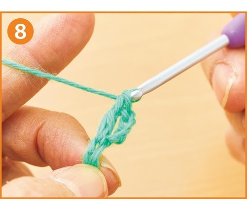 「長編み」の編み方 イメージ9