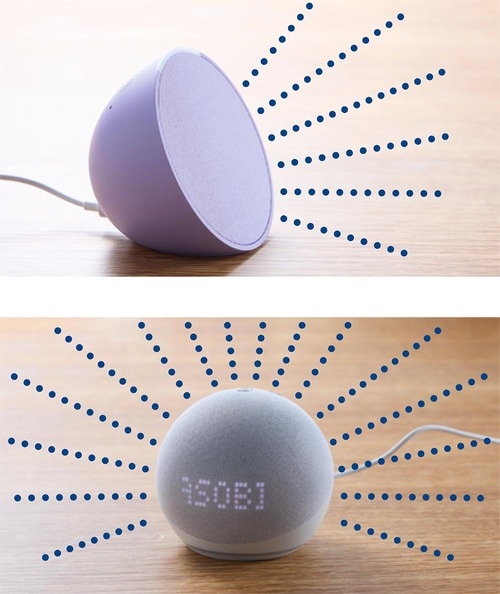 音の出る方向にも差があった Amazon「Echo Pop」と「Echo Dot with clock 第5世代」比較検証おすすめ イメージ