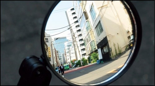 走行時の視界：ハンドル形状にやや左右されるも良好 自転車用ミラーおすすめ イメージ2