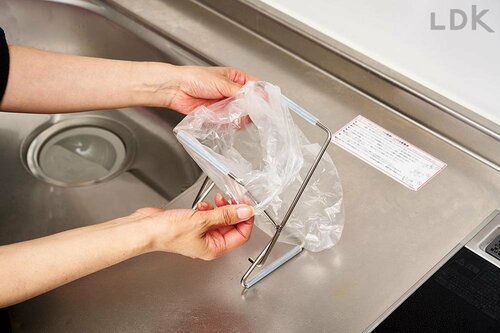 すべり止め付きで使用中にズレない ポリ袋ホルダーおすすめ イメージ