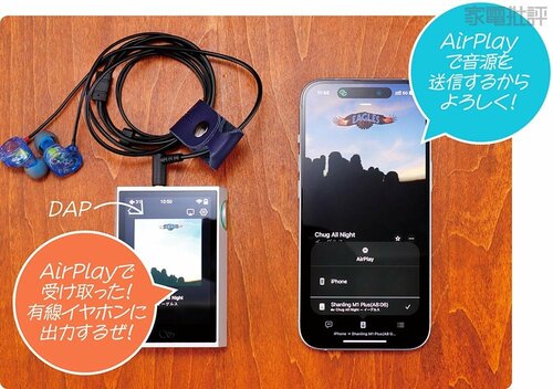 AirPlay対応のDAPなら、iPhoneの取り回しを邪魔せず高音質を楽しめる AirPlay対応DAPおすすめ イメージ