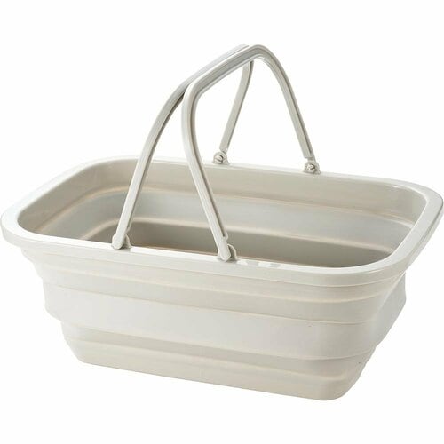 スタンダードプロダクツ 折りたたみソフトバスケット(9.35L、グレー) イメージ1