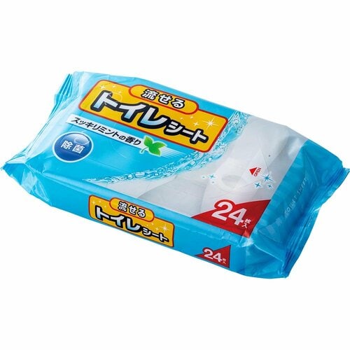 流せるトイレクリーナーおすすめ コットン・ラボ 流せるトイレシート スッキリミントの香り イメージ