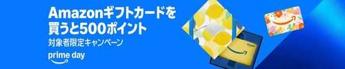 狙い目! Amazonギフト券を買うだけで500ポイント Amazonプライムデーおすすめ イメージ
