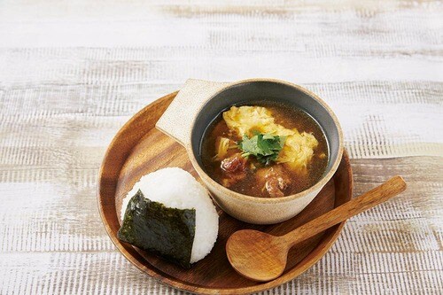 レシピ2:「親子丼風スープ」
