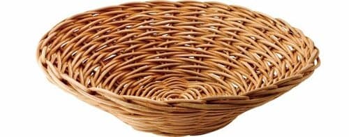 無印良品:ラタン ラウンドバスケット L:カゴ