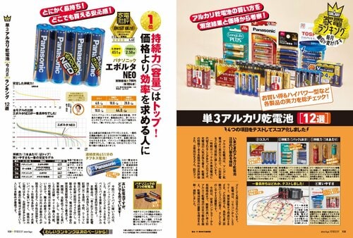 家電批評が単3アルカリ乾電池をテスト 乾電池おすすめ イメージ