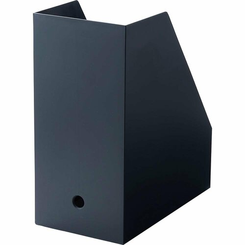 無印良品のダークグレーのファイルボックスおすすめ 無印良品 ポリプロピレンスタンドファイルボックス・ワイド・A4用ダークグレー イメージ1