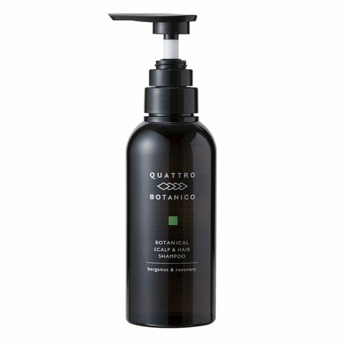 クワトロボタニコ「ボタニカル スカルプ&ヘア シャンプー/トリートメント」おすすめ クワトロボタニコ ボタニカル スカルプ& ヘア シャンプー (ベルガモット& ローズマリーの香り) イメージ1