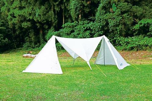 ［ポイント②］ひさしを広げるとスクエアタープに！ イメージ