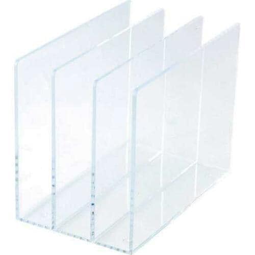 無印良品:アクリル仕切りスタンド 3仕切り:ブックエンド