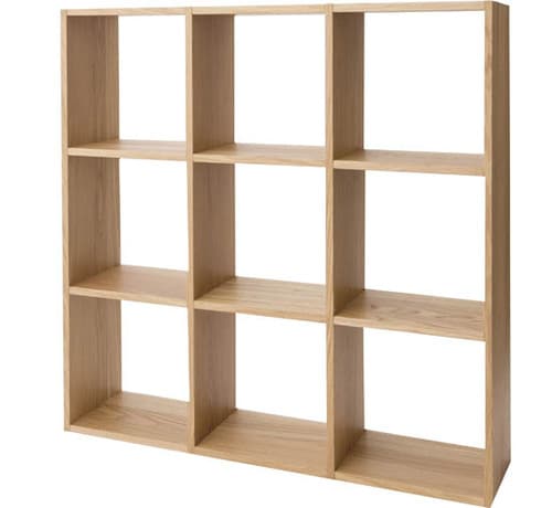 無印良品:スタッキングシェルフセット:3段×3列・オーク材