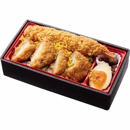 駅弁おすすめ 松浦商店 大海老フライ＆三元豚の味噌ヒレかつ弁当 イメージ2