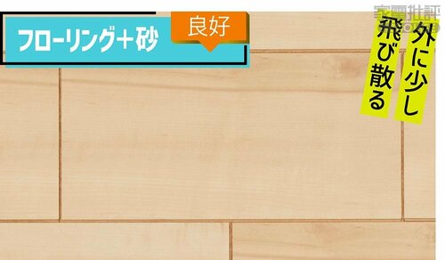 フローリング＋砂：良好 キャニスター掃除機おすすめ イメージ