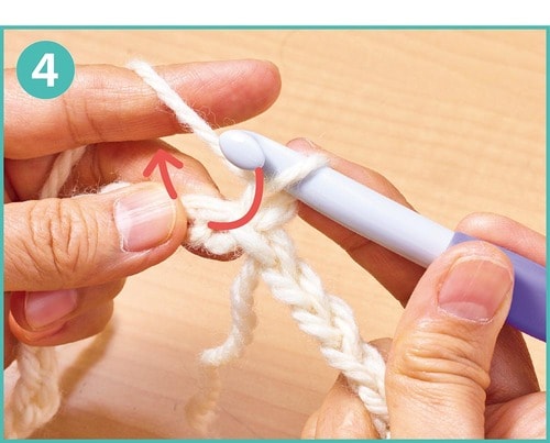 「かのこ編み風スヌード」の編み方 イメージ4