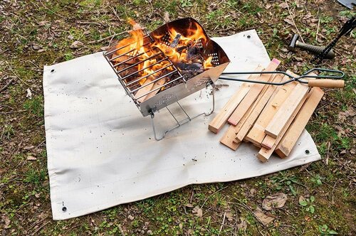 大型の焚き火台には適さないので注意を ワークマンのおすすめキャンプグッズおすすめ イメージ